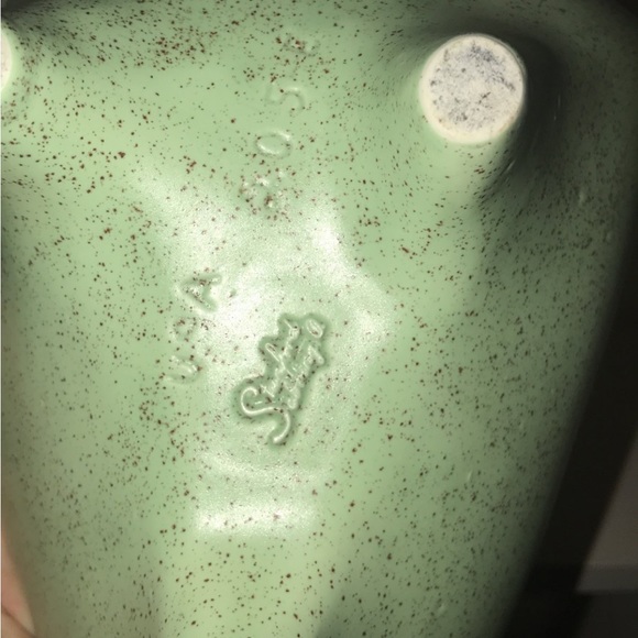 Mid Century Atomic Modern Celadon Freeform Ceramic Bowl by Stanford Sebring Co - Picture 2 of 4